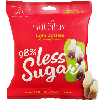Nutriluv - Cola Bottles Gummy Candy 98% Less Sugar 50g